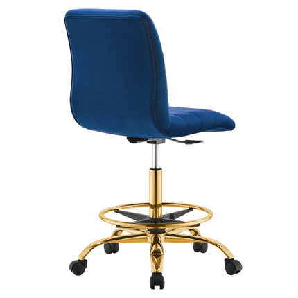 Modway EEI-4976 Ripple Armless Performance Velvet Drafting Chair Modway
