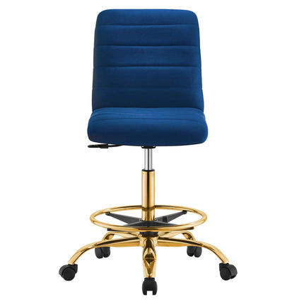 Modway EEI-4976 Ripple Armless Performance Velvet Drafting Chair Modway
