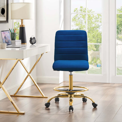Modway EEI-4976 Ripple Armless Performance Velvet Drafting Chair Modway