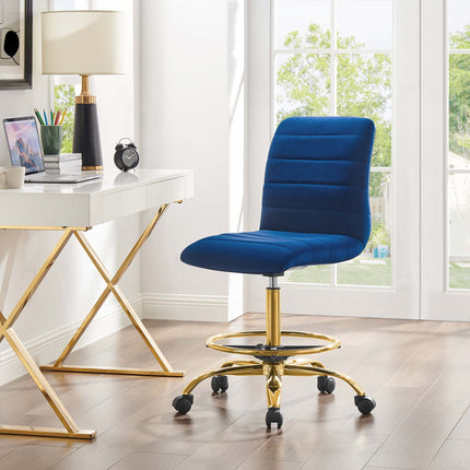 Modway EEI-4976 Ripple Armless Performance Velvet Drafting Chair Modway
