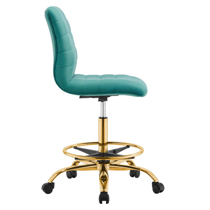 Modway EEI-4976 Ripple Armless Performance Velvet Drafting Chair Modway
