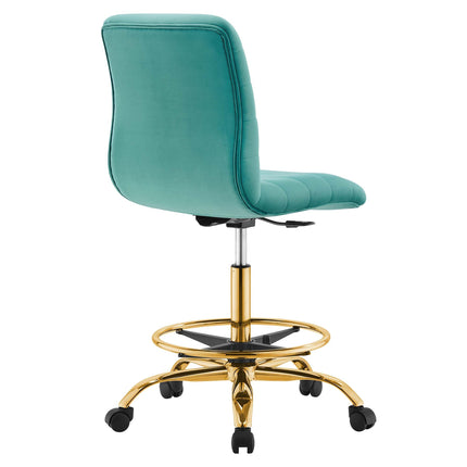 Modway EEI-4976 Ripple Armless Performance Velvet Drafting Chair Modway