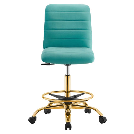 Modway EEI-4976 Ripple Armless Performance Velvet Drafting Chair Modway