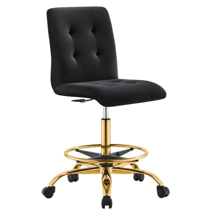 Modway EEI-4977 Prim Armless Performance Velvet Drafting Chair Modway
