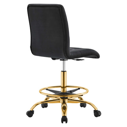Modway EEI-4977 Prim Armless Performance Velvet Drafting Chair Modway