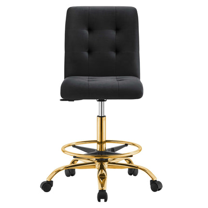 Modway EEI-4977 Prim Armless Performance Velvet Drafting Chair Modway