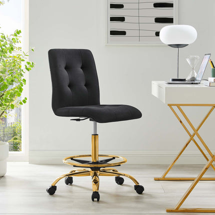 Modway EEI-4977 Prim Armless Performance Velvet Drafting Chair Modway