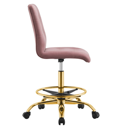 Modway EEI-4977 Prim Armless Performance Velvet Drafting Chair Modway