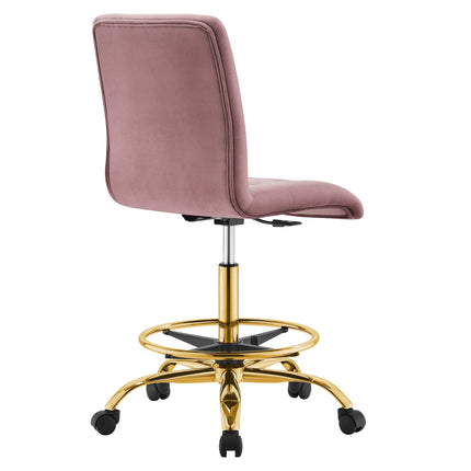 Modway EEI-4977 Prim Armless Performance Velvet Drafting Chair Modway