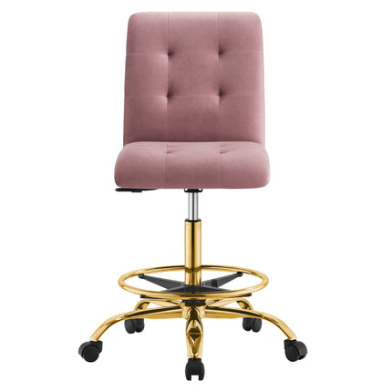 Modway EEI-4977 Prim Armless Performance Velvet Drafting Chair Modway