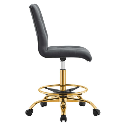 Modway EEI-4977 Prim Armless Performance Velvet Drafting Chair Modway
