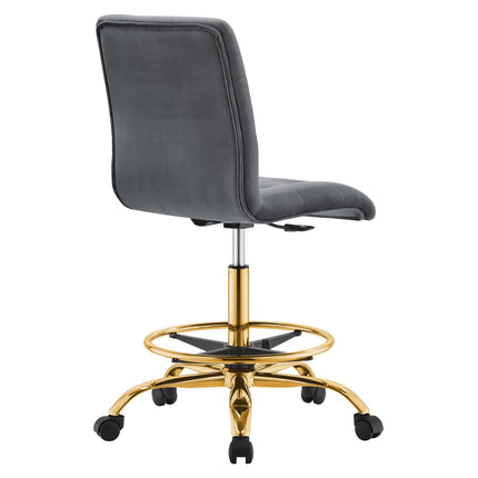 Modway EEI-4977 Prim Armless Performance Velvet Drafting Chair Modway