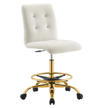 Modway EEI-4977 Prim Armless Performance Velvet Drafting Chair Modway
