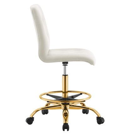 Modway EEI-4977 Prim Armless Performance Velvet Drafting Chair Modway