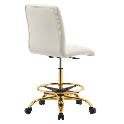 Modway EEI-4977 Prim Armless Performance Velvet Drafting Chair Modway