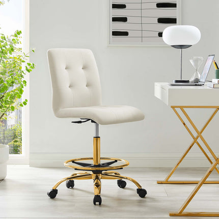Modway EEI-4977 Prim Armless Performance Velvet Drafting Chair Modway