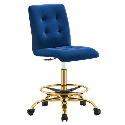 Modway EEI-4977 Prim Armless Performance Velvet Drafting Chair Modway