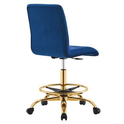 Modway EEI-4977 Prim Armless Performance Velvet Drafting Chair Modway