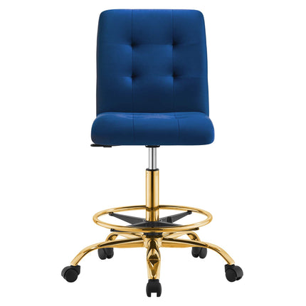 Modway EEI-4977 Prim Armless Performance Velvet Drafting Chair Modway