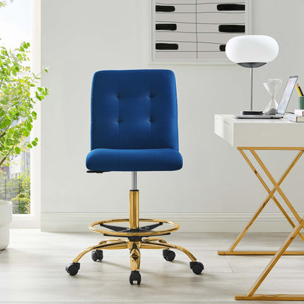 Modway EEI-4977 Prim Armless Performance Velvet Drafting Chair Modway
