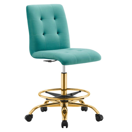 Modway EEI-4977 Prim Armless Performance Velvet Drafting Chair Modway