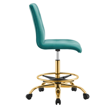 Modway EEI-4977 Prim Armless Performance Velvet Drafting Chair Modway