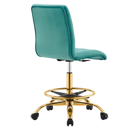 Modway EEI-4977 Prim Armless Performance Velvet Drafting Chair Modway