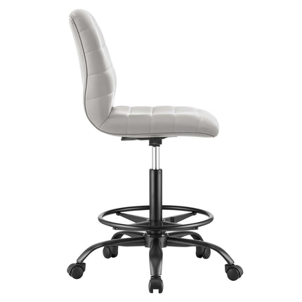 Modway EEI-4978 Ripple Armless Vegan Leather Drafting Chair Modway