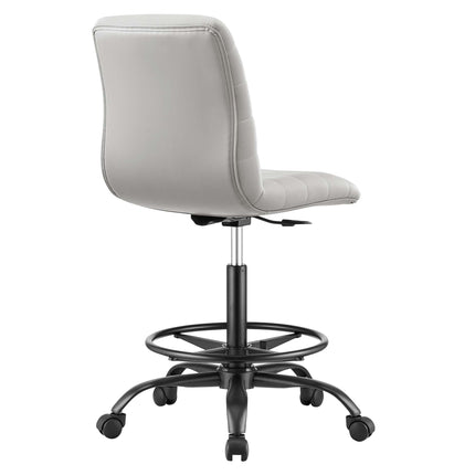 Modway EEI-4978 Ripple Armless Vegan Leather Drafting Chair Modway