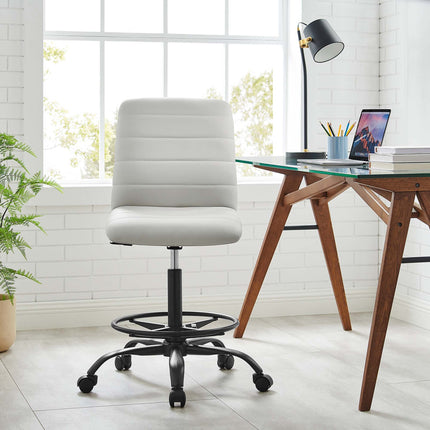 Modway EEI-4978 Ripple Armless Vegan Leather Drafting Chair Modway