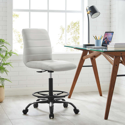 Modway EEI-4978 Ripple Armless Vegan Leather Drafting Chair Modway