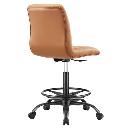Modway EEI-4978 Ripple Armless Vegan Leather Drafting Chair Modway