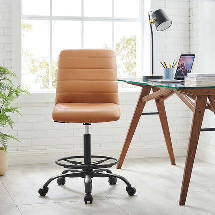 Modway EEI-4978 Ripple Armless Vegan Leather Drafting Chair Modway