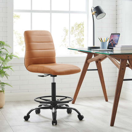 Modway EEI-4978 Ripple Armless Vegan Leather Drafting Chair Modway