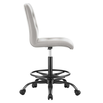 Modway EEI-4979 Prim Armless Vegan Leather Drafting Chair Modway