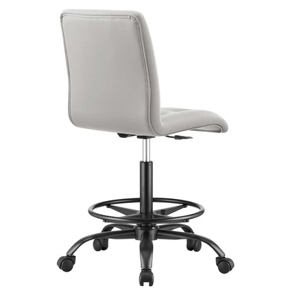 Modway EEI-4979 Prim Armless Vegan Leather Drafting Chair Modway