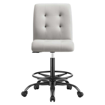 Modway EEI-4979 Prim Armless Vegan Leather Drafting Chair Modway