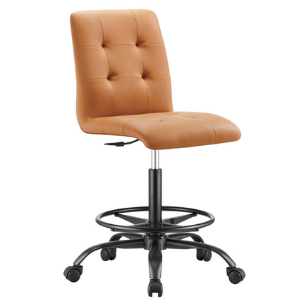 Modway EEI-4979 Prim Armless Vegan Leather Drafting Chair Modway