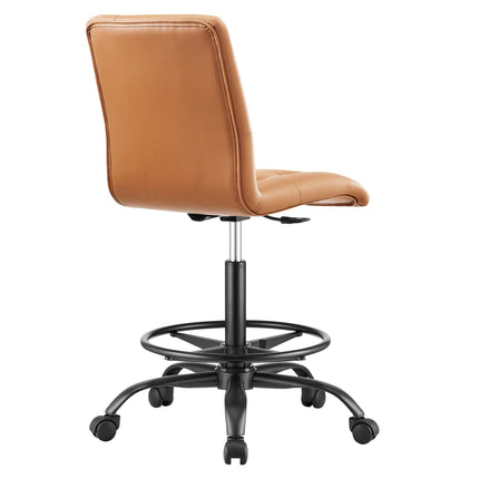 Modway EEI-4979 Prim Armless Vegan Leather Drafting Chair Modway