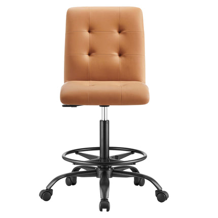 Modway EEI-4979 Prim Armless Vegan Leather Drafting Chair Modway