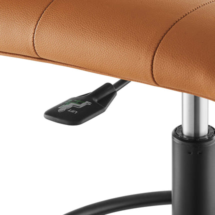Modway EEI-4979 Prim Armless Vegan Leather Drafting Chair Modway