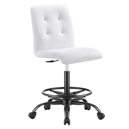 Modway EEI-4979 Prim Armless Vegan Leather Drafting Chair Modway