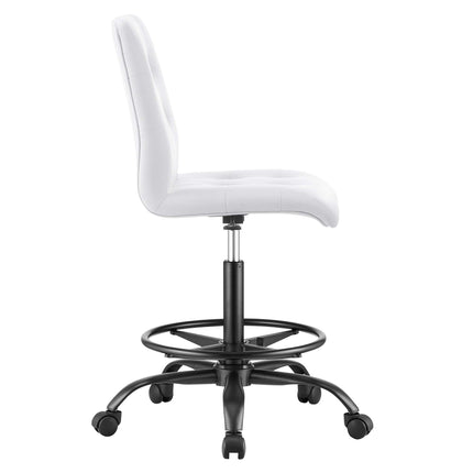 Modway EEI-4979 Prim Armless Vegan Leather Drafting Chair Modway