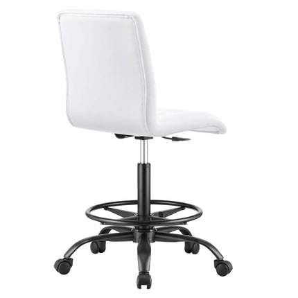 Modway EEI-4979 Prim Armless Vegan Leather Drafting Chair Modway