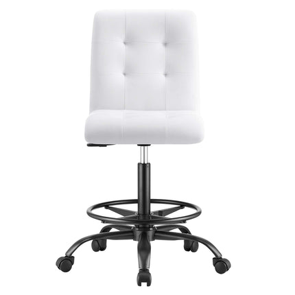 Modway EEI-4979 Prim Armless Vegan Leather Drafting Chair Modway