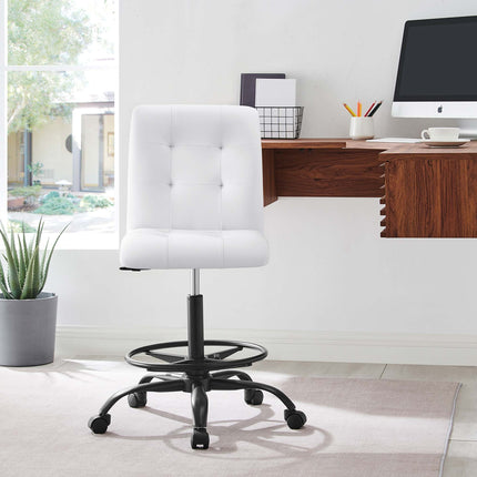 Modway EEI-4979 Prim Armless Vegan Leather Drafting Chair Modway