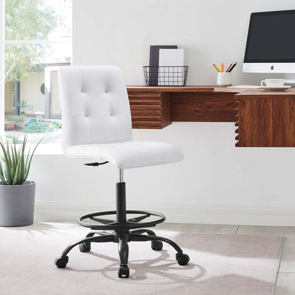 Modway EEI-4979 Prim Armless Vegan Leather Drafting Chair Modway