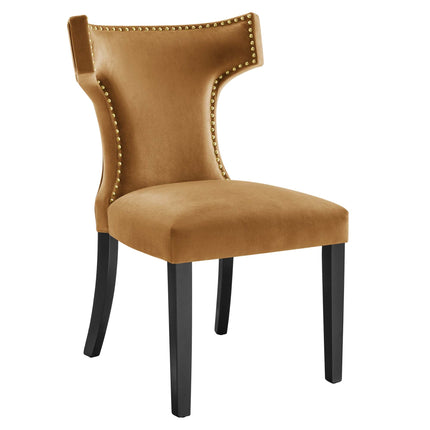 Modway EEI-5008 Curve Performance Velvet Dining Chairs Set of 2 Modway