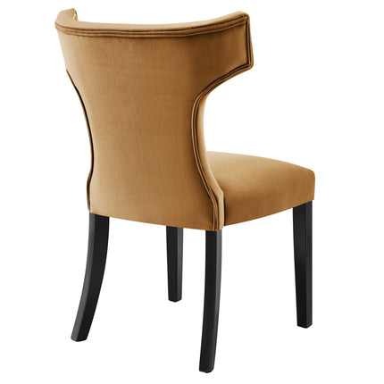 Modway EEI-5008 Curve Performance Velvet Dining Chairs Set of 2 Modway