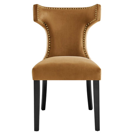 Modway EEI-5008 Curve Performance Velvet Dining Chairs Set of 2 Modway